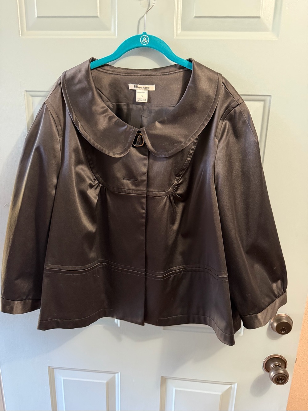 Sateen black Nygard jacket size 24W